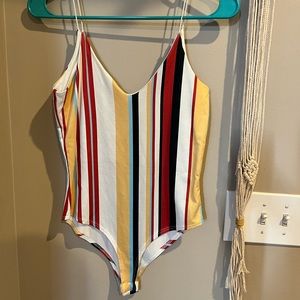 Striped bodysuit